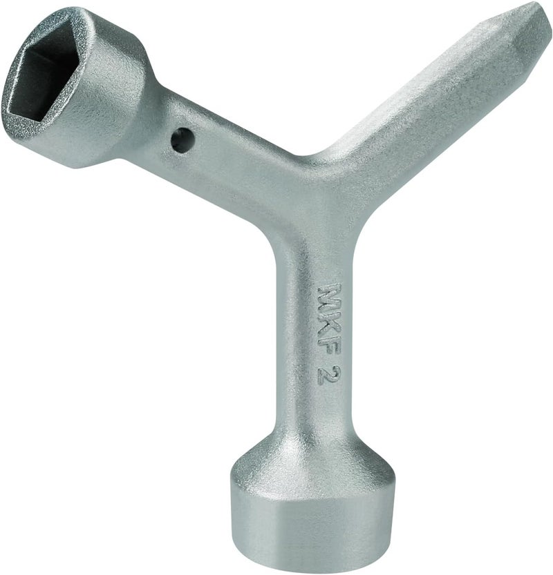 VIDABTE MKF2 Meter Curb Box Key triangle curb box wrench,Electric Box Key Water Meter Key for meter pit lids and meter box lids and curb box - Image 2